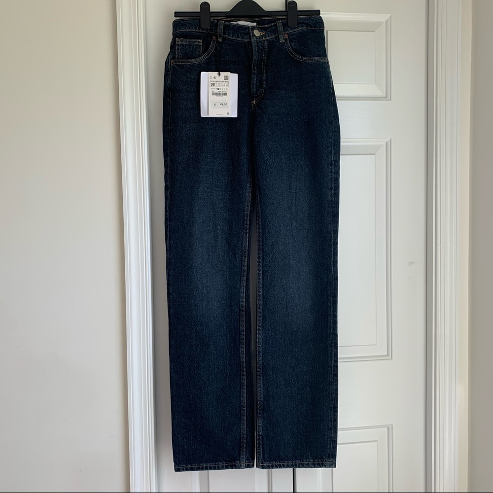 Zara straight leg full length jeans